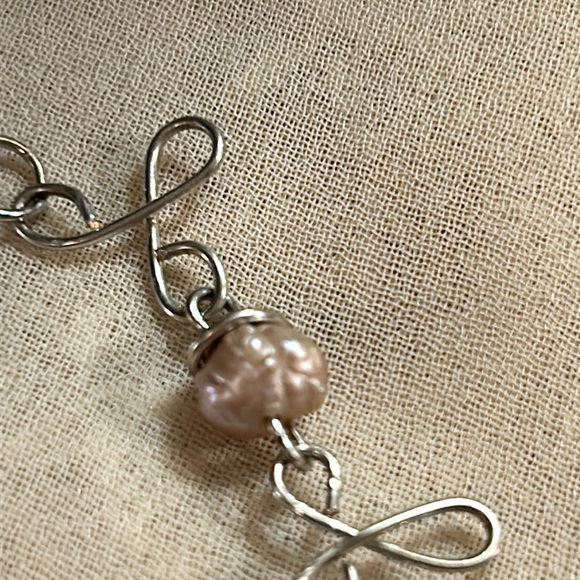 Silver Wire Wrapped Turquoise Stones w Nature charms - Picture 8 of 10